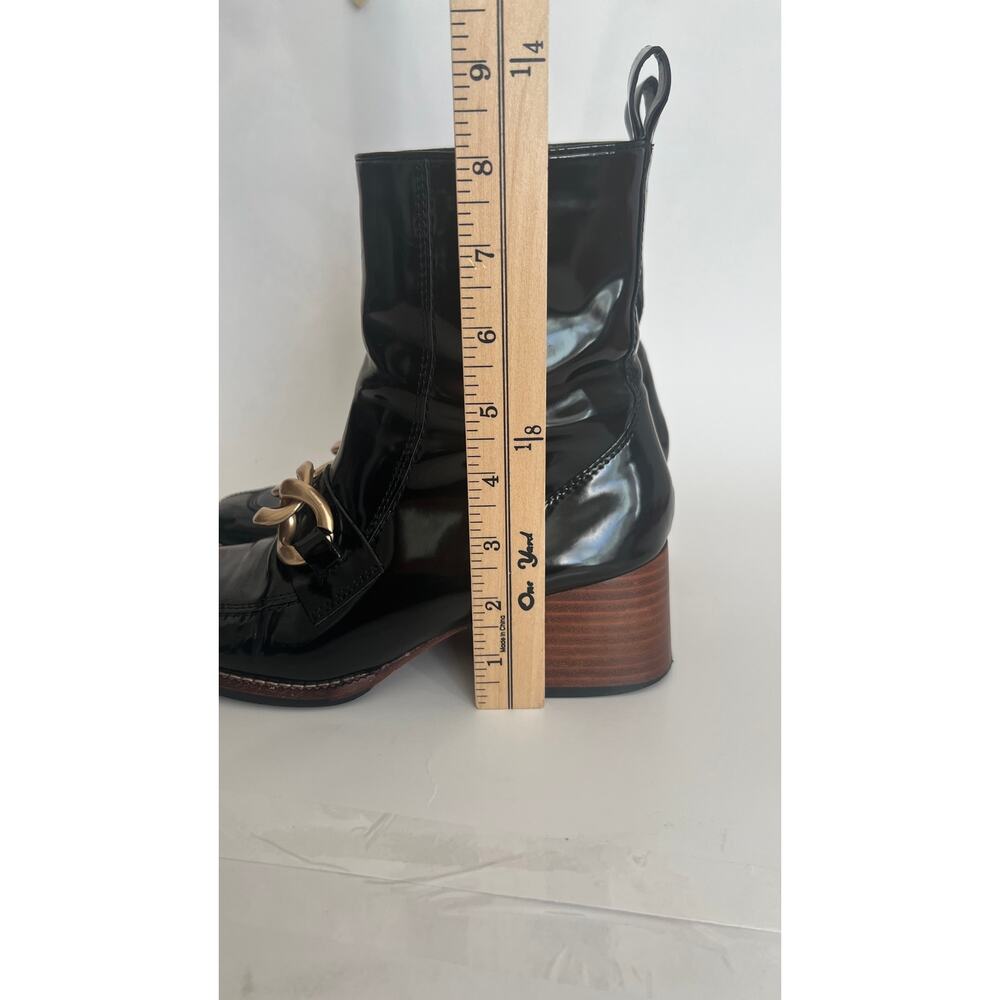 Steve Madden Loreen Patent Leather Black Boots Size 7 - Picture 12 of 12